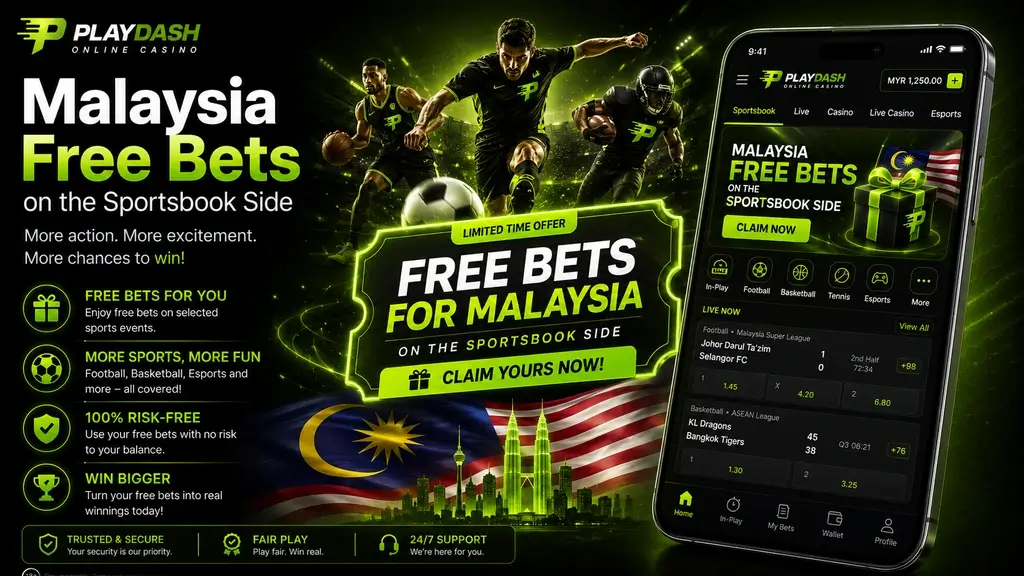 PlayDash Malaysia Free Bets on the Sportsbook Side